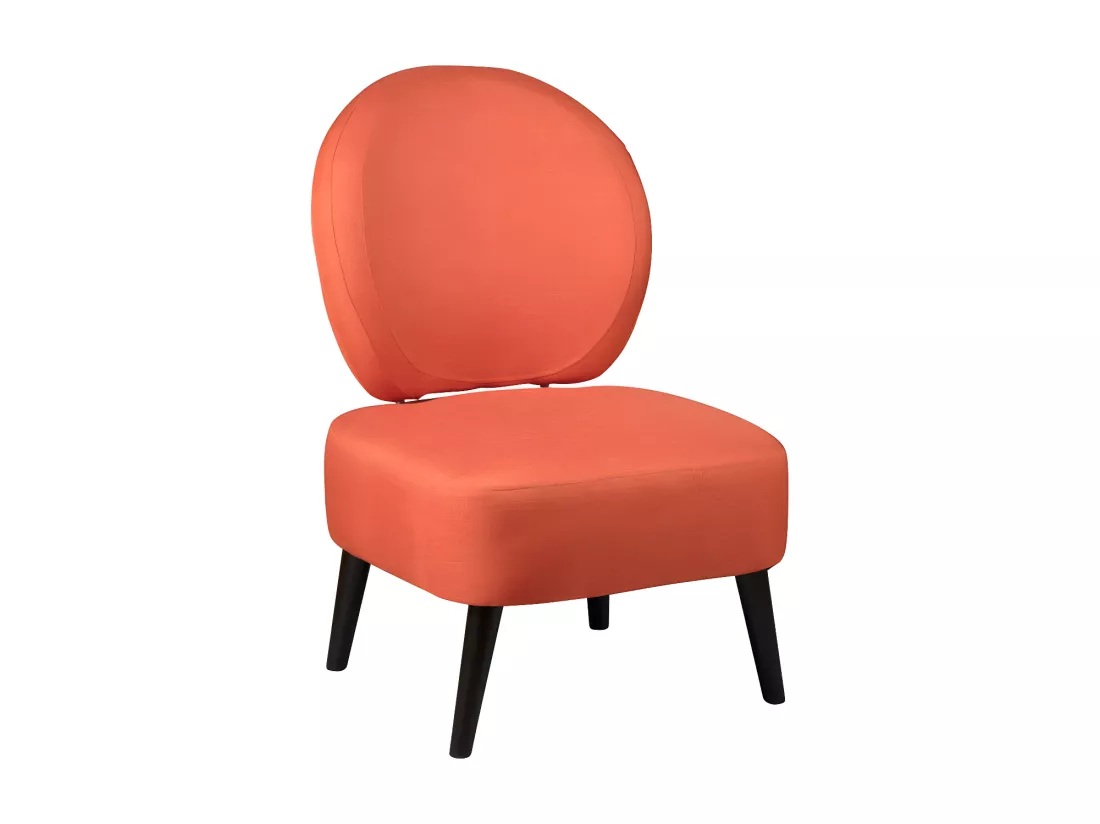Fauteuil crapaud Tissu corail - BANGKOK