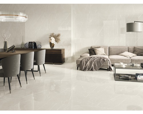 Porseleinen wand- en vloertegel Always Cream Pulido 120x120 cm