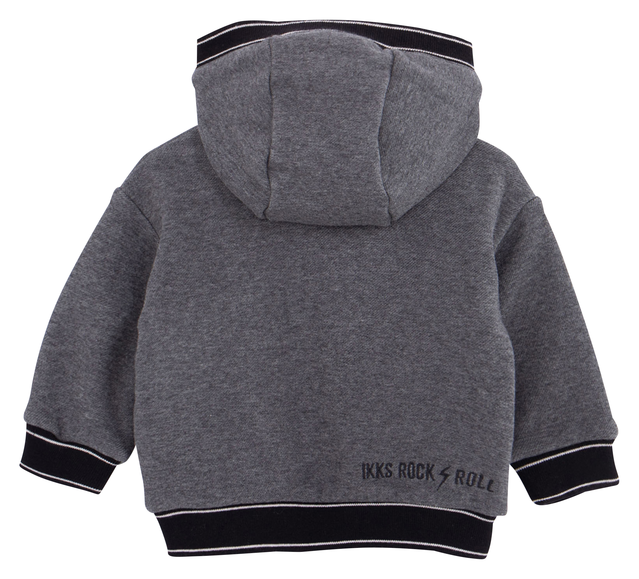 Cardigan col rond droit à capuche | Gris