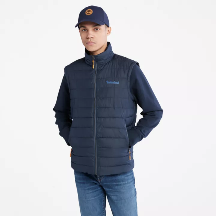 Gilet Axis Peak imperméable et repliable pour homme en bleu marine