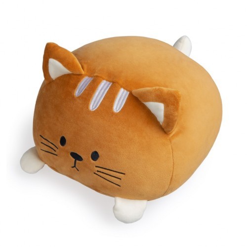 Almofada em formato de gatinho, marrom