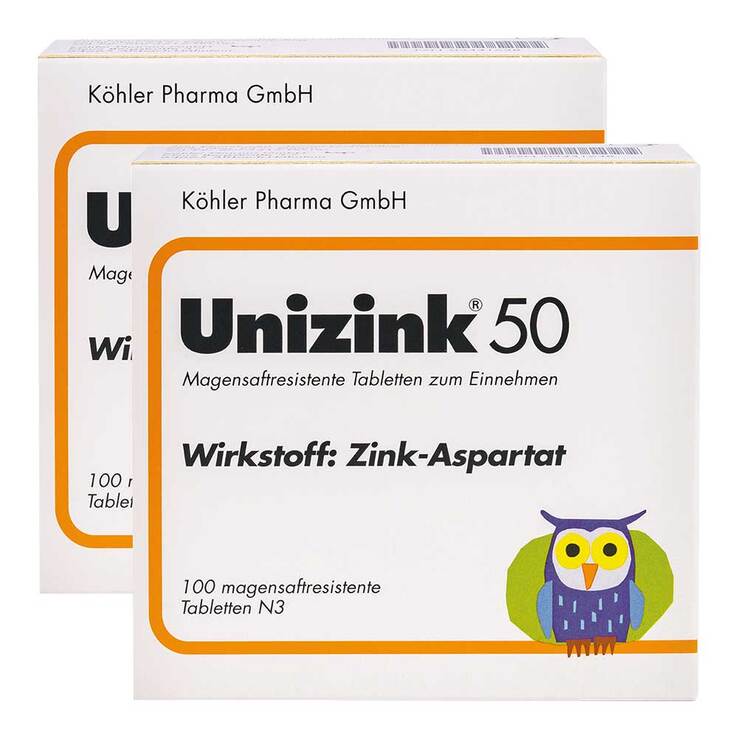 Unizink 50 Tabletten, 2x100 St
