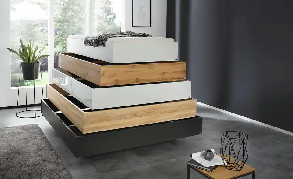Futonbett Phoenix Cremeweiß 120 cm