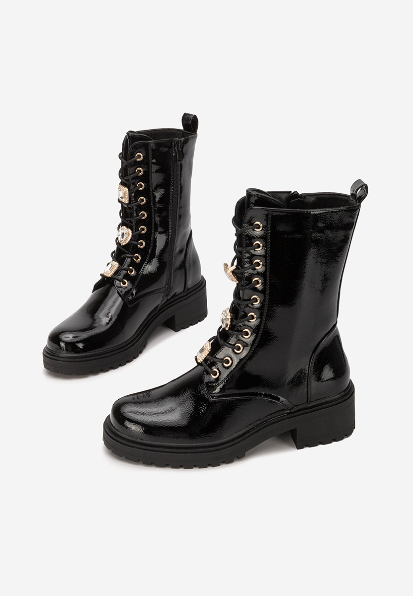 Bottines rangers femme noirs Rilana