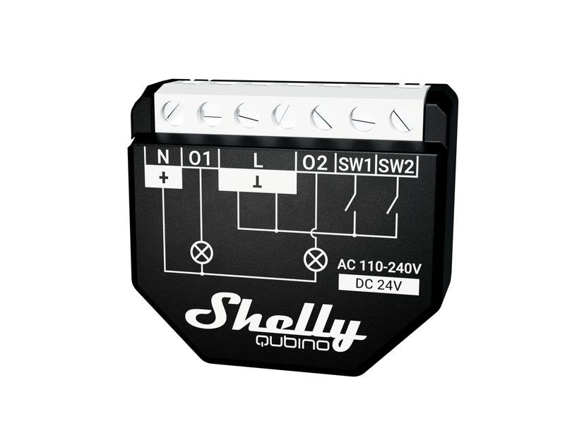 Shelly Funk-Schaltaktor mit Leistungsmessung Qubino WAVE 2P Smarthome Z-Wave Schaltaktor mit Leistungsmessung
