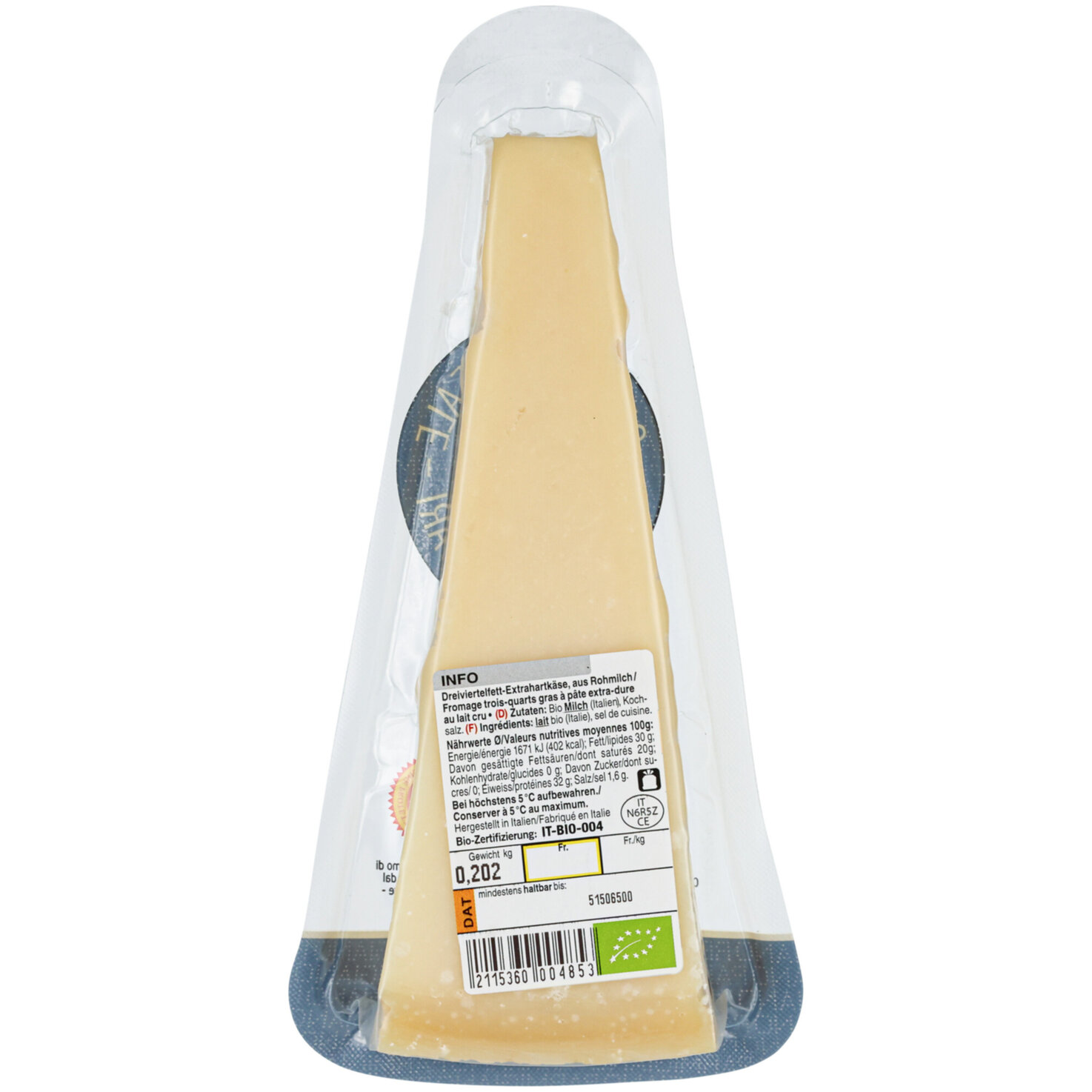 Bio Parmigiano Reggiano Keil ca. 100g