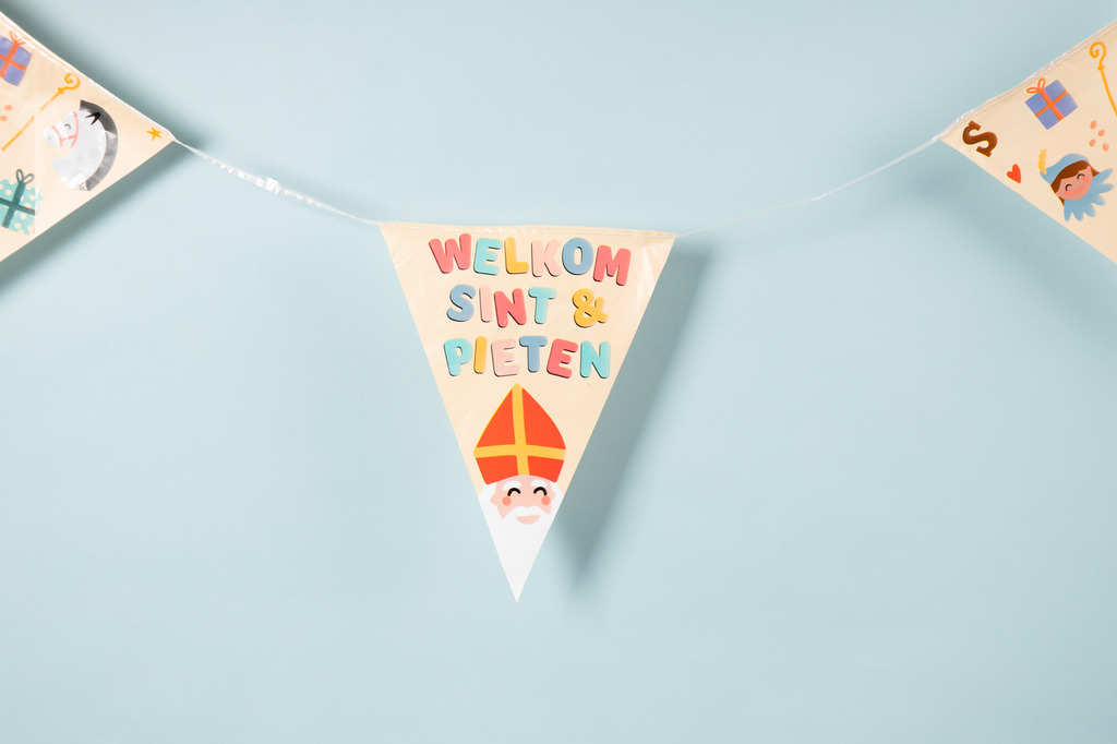 Vlaggenlijn Welkom Sint & Piet 6m