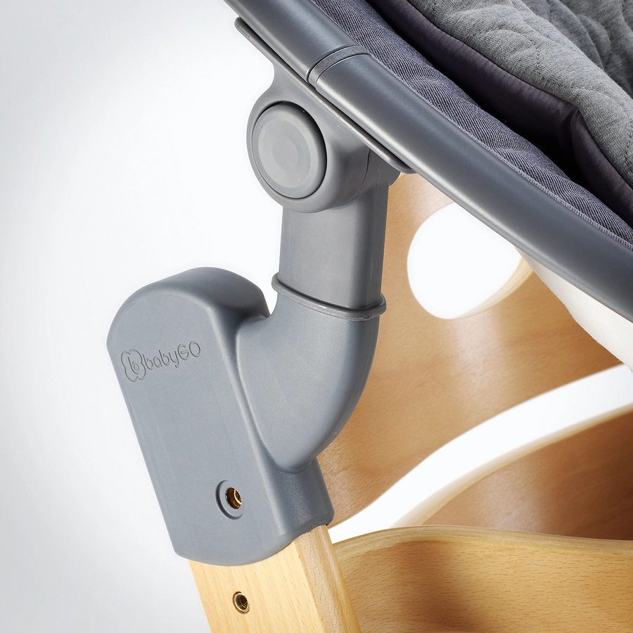 babyGO Hochhstuhl-Set Newborn Family Natur  Grey
