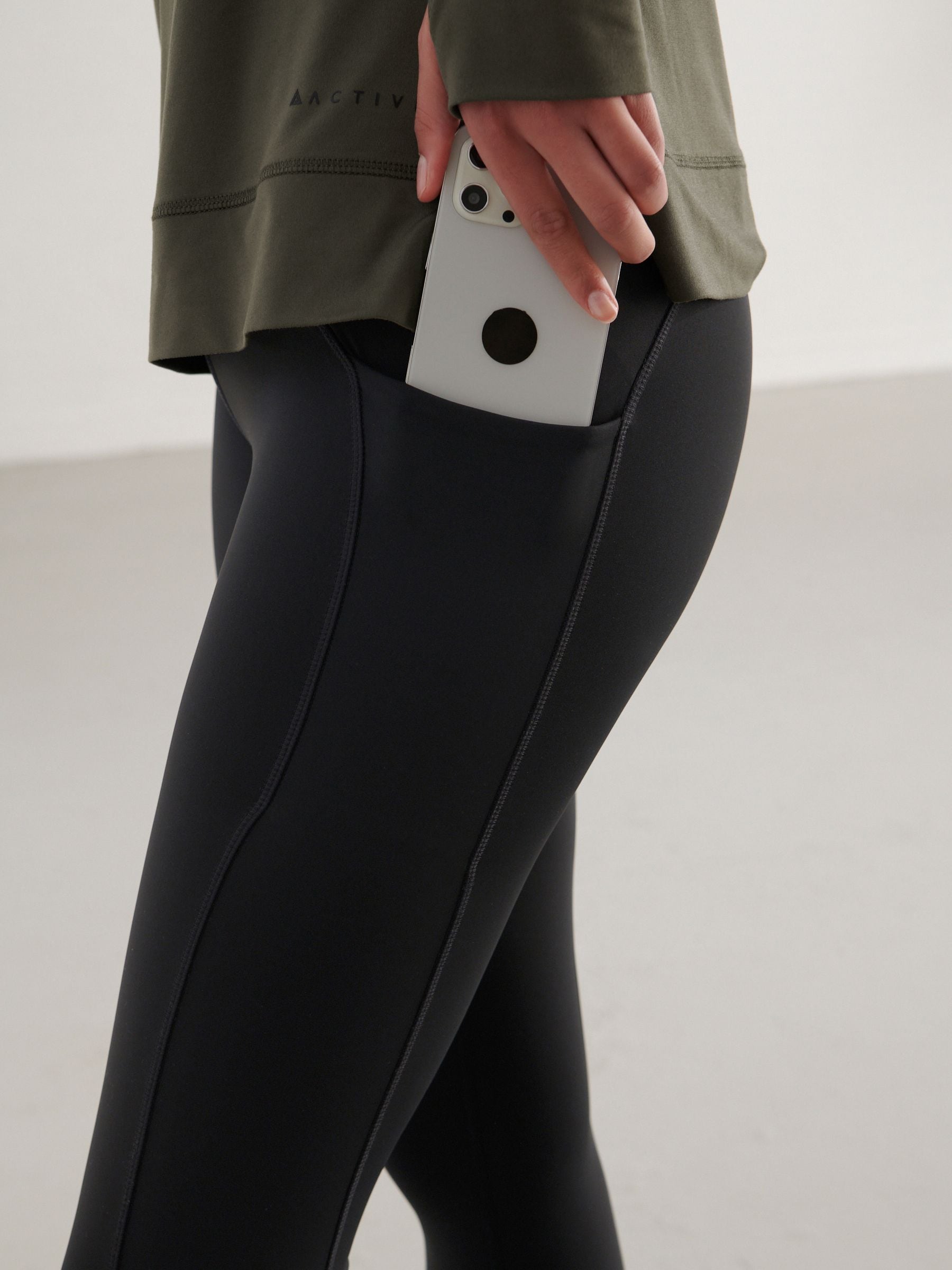 Zwart - Running Leggings with Pocket