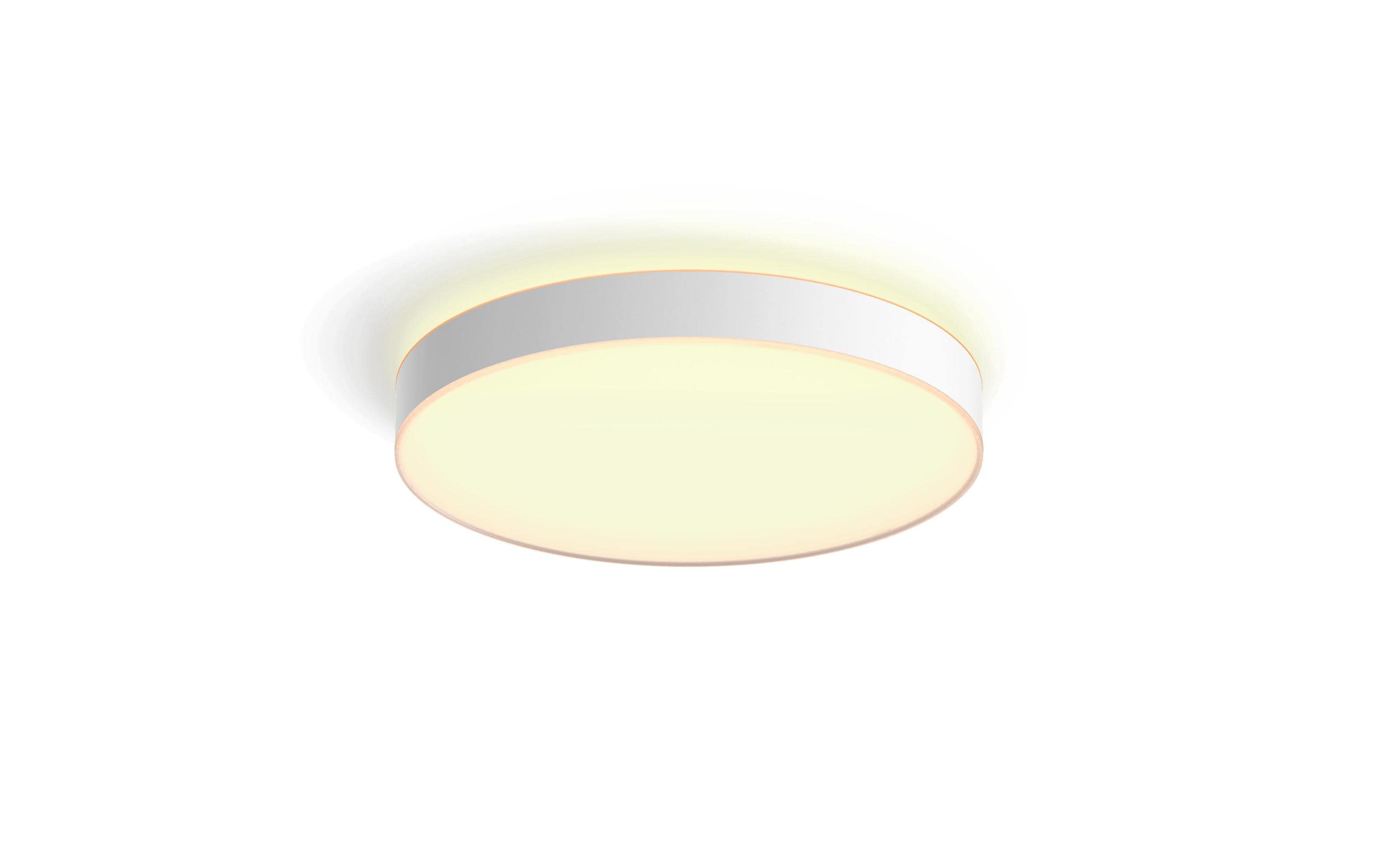 White Amb. Enrave Deckenleuchte XL weiss 4750 lm + Dimmer<br>Deckenlampe steuerbar mit Philips Hue