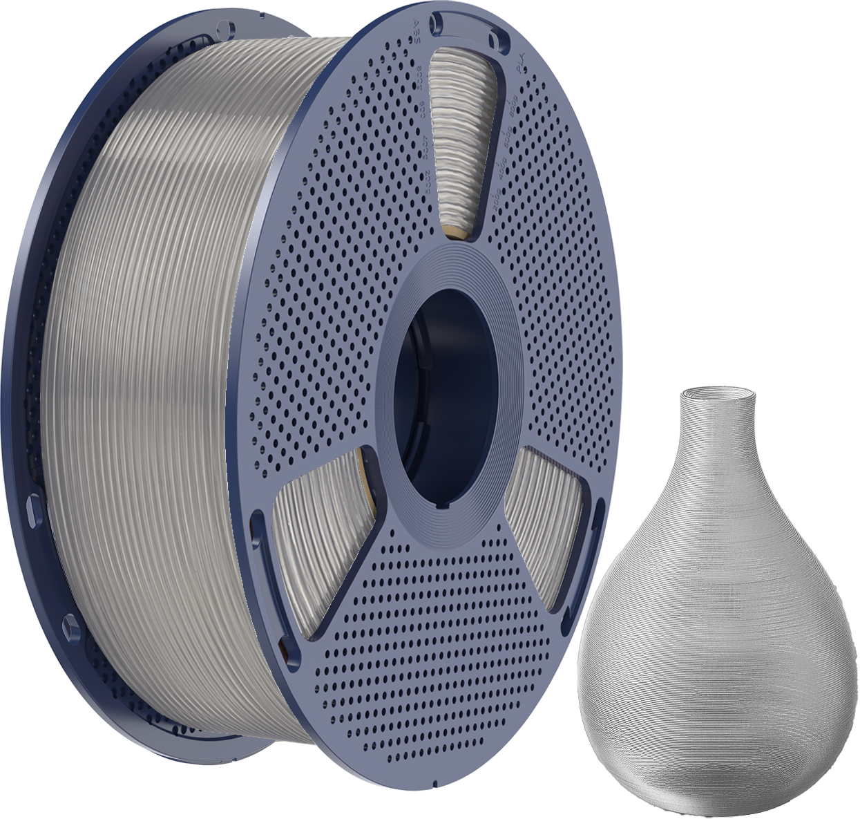 SUNLU  PETG Silver, 1,75 mm / 1000 g    Zähes, leicht zu druckendes PETG Filament