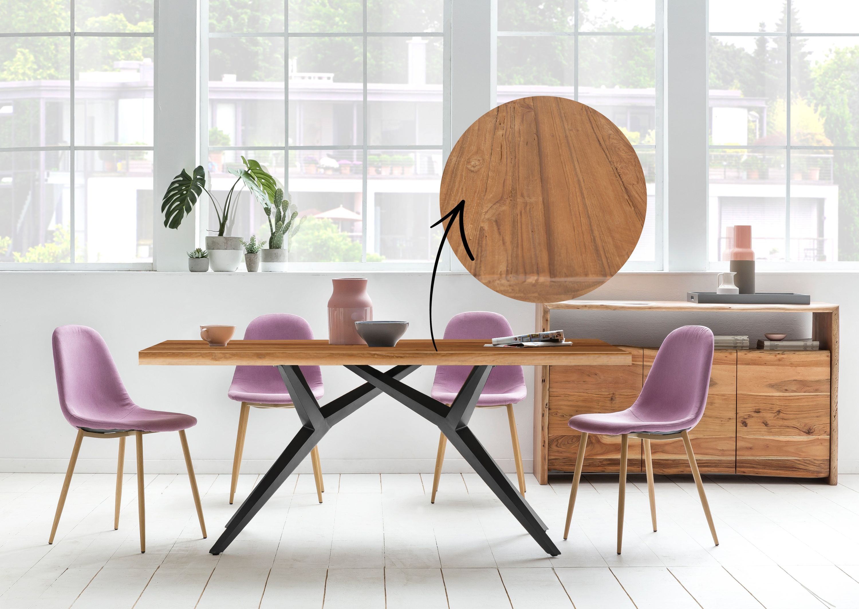 Tischplatte 200x100 Teak Esstisch Schreibtisch DIY Tisch Zubehör Küchentisch
