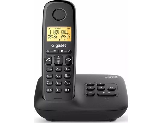 GIGASET - Téléphone sans fil Basic 100a Noir