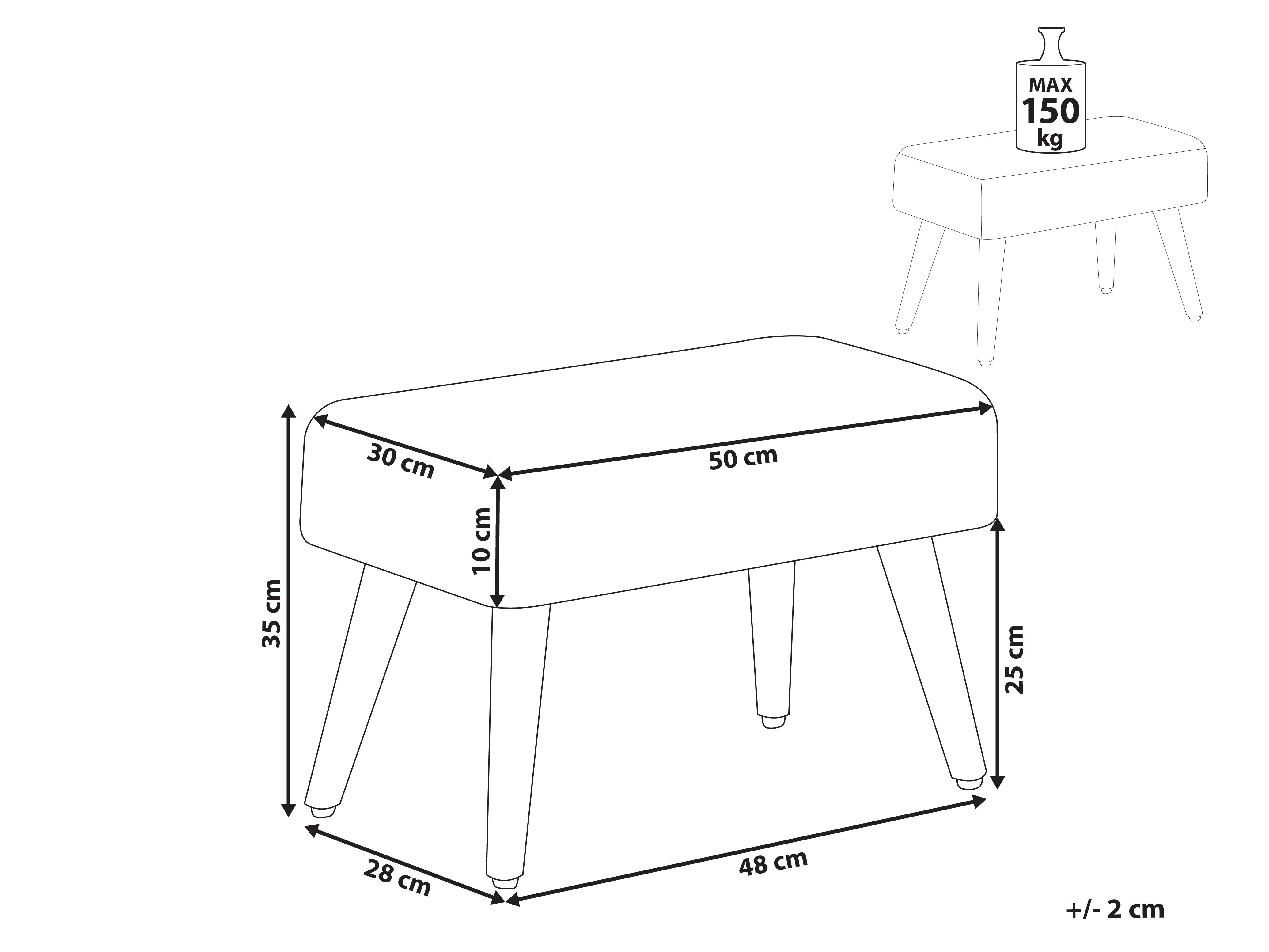 Hocker TAKOMA Katoen Beige