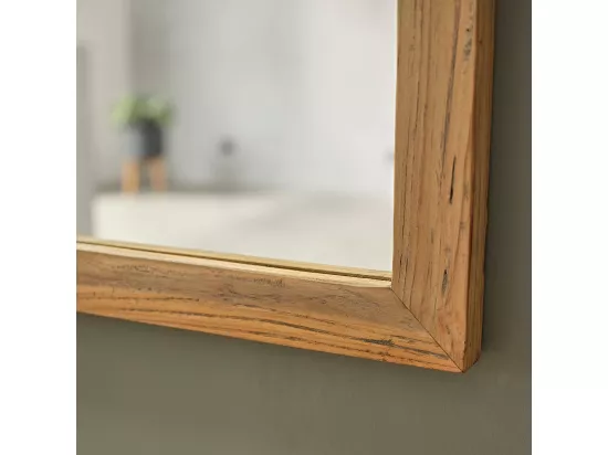 Miroir rectangulaire en teck recyclé massif