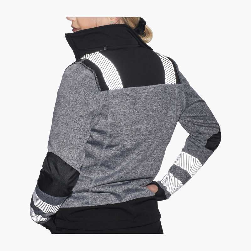 Fleecejakke med refleks, dame, L