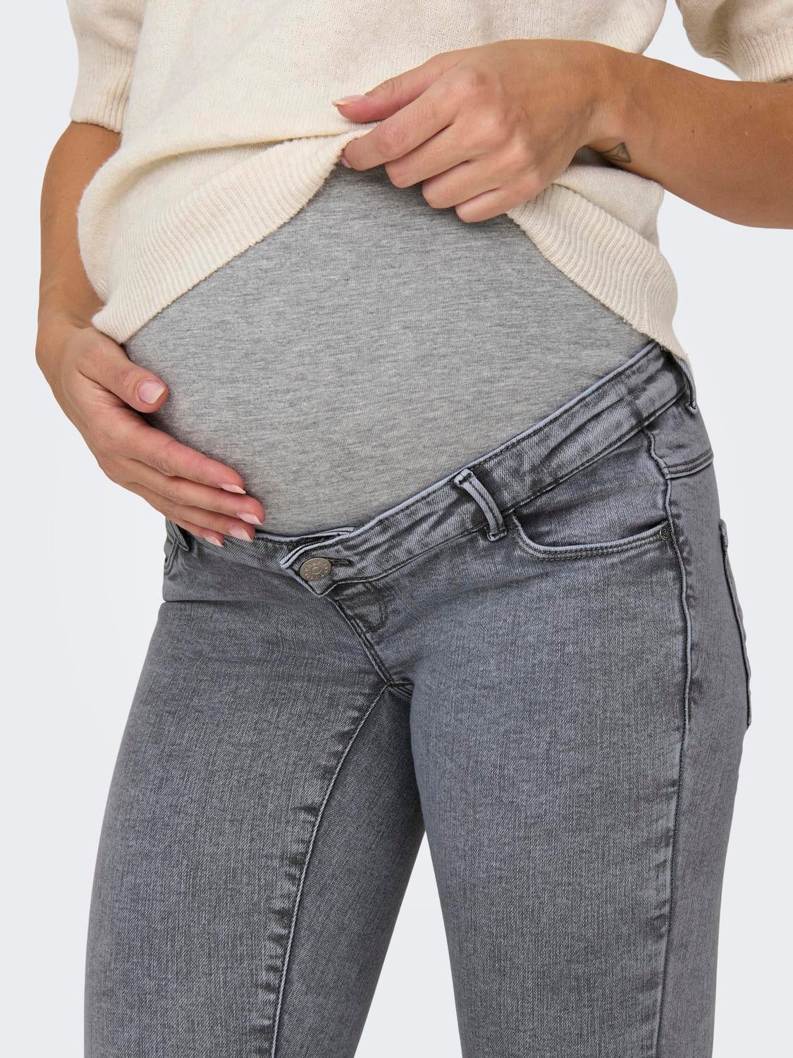 OLMRAIN Mittlere Taille Skinny Fit Jeans Medium Grey Denim
