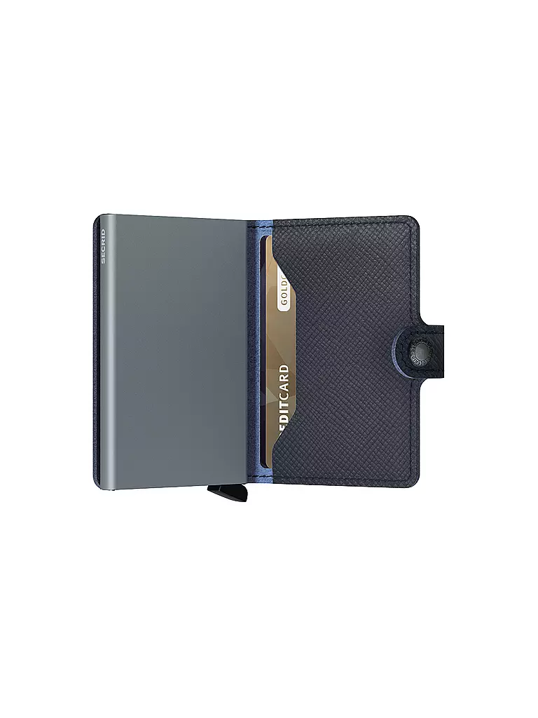 SECRID Geldbörse - Miniwallet Saffiano Navy blau