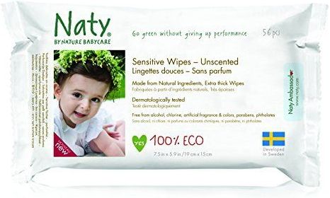 Naty - Ongeparfumeerde Babydoekjes - 56 Doekjes - Natuurlijke Materialen