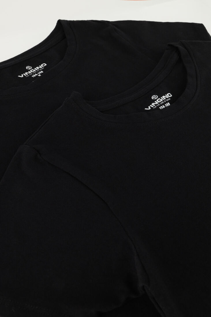 VINGINO zwarte vingino t-shirt boys t-shirt round neck (2-pack)