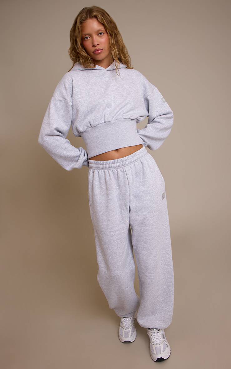 Gris Cendré Joggers PLT À Cordon Avec Poignets À Patte