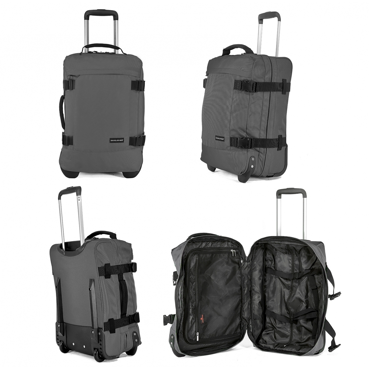 David Jones Sac de voyage cabine à roulettes 35L double compartiment David Jones taille S 50cm