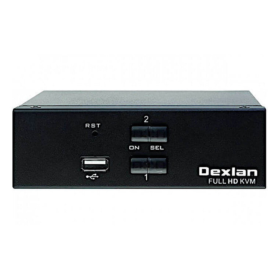 KVM switch HDMI 4K / USB 2.0 - 2 ports avec câbles
