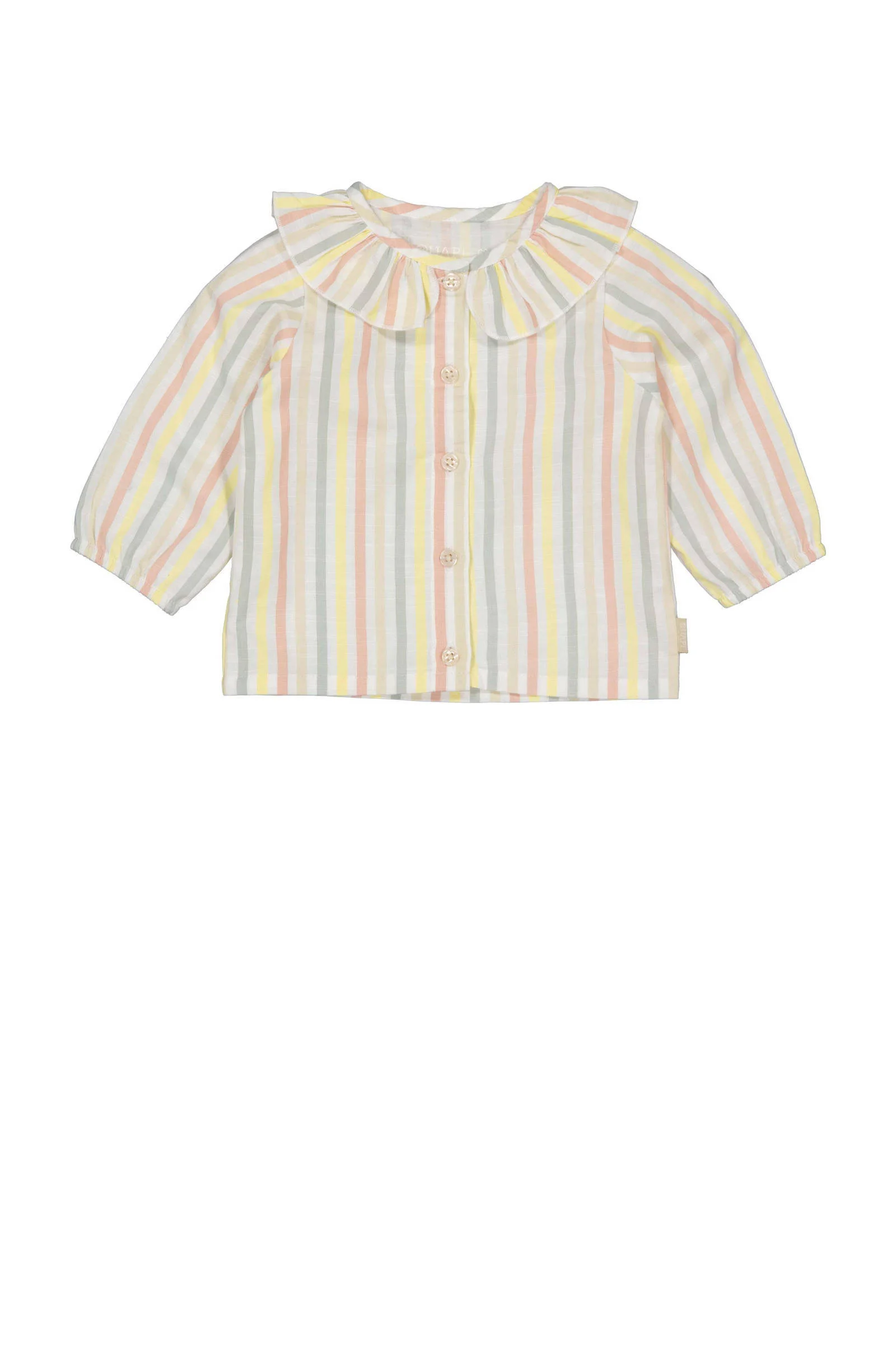 Quapi baby gestreepte blouse QSARENB lichtgeel/multicolor