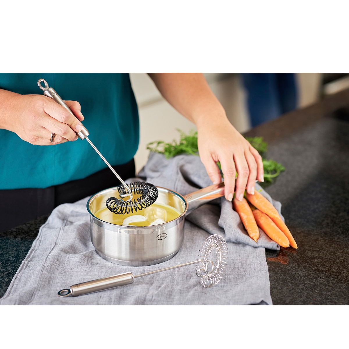 Rösle Spiral whisk Dia 8.5 x 27 cm Steel/Black