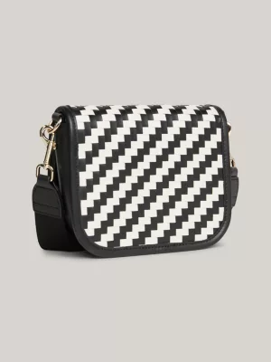 Bolsa transversal TH City com listras irregulares
