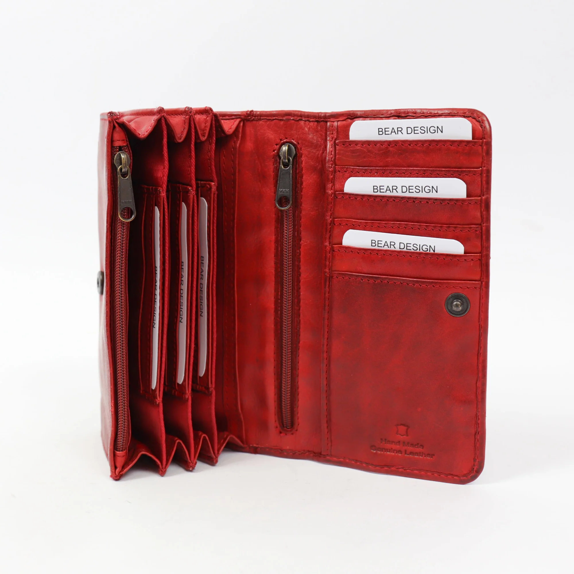 Bear Design Cow Lavato Portemonnee Noor Rood CL9918 RFID