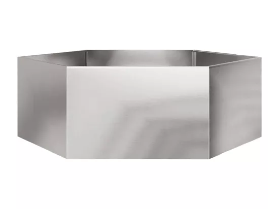 Jardinière bac lit surélevé argenté 138 x 120 x 45 cm 02_0038641