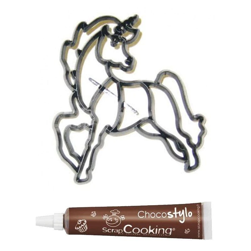Stylo chocolat + Emporte-pièce Licorne à assembler Youdoit