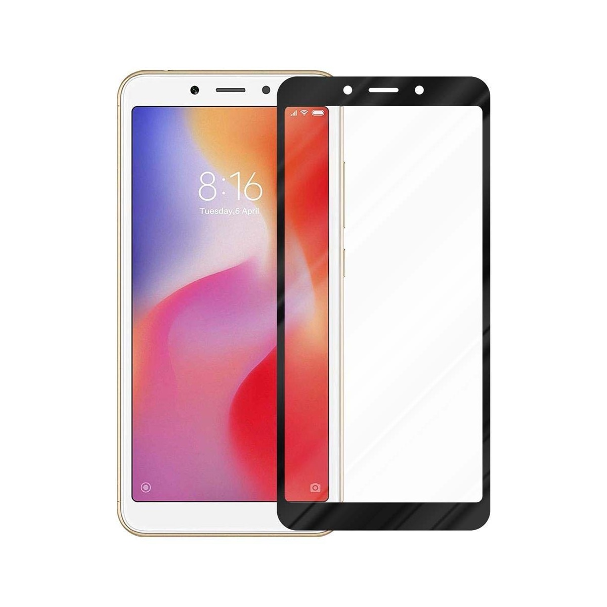 Xiaomi RedMi 6A Skjermbeskytter Skärmskydd (svart)