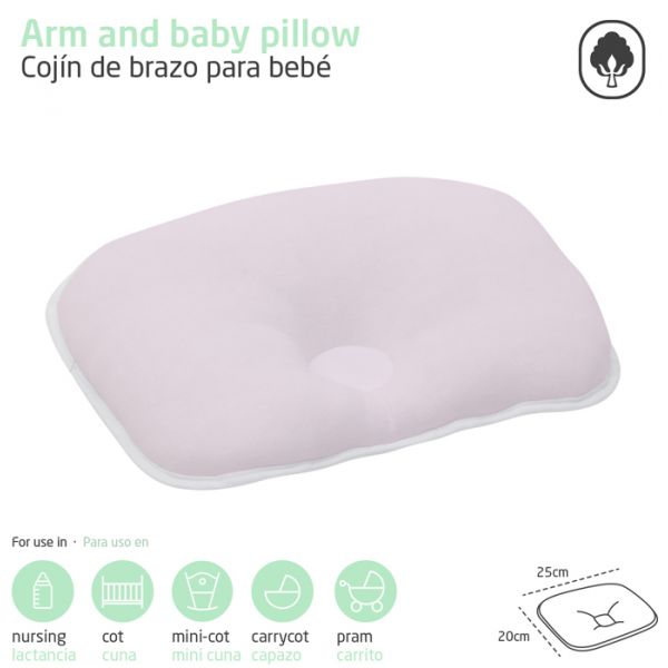 Cambrass Almofada de Braço Liso e Rosa