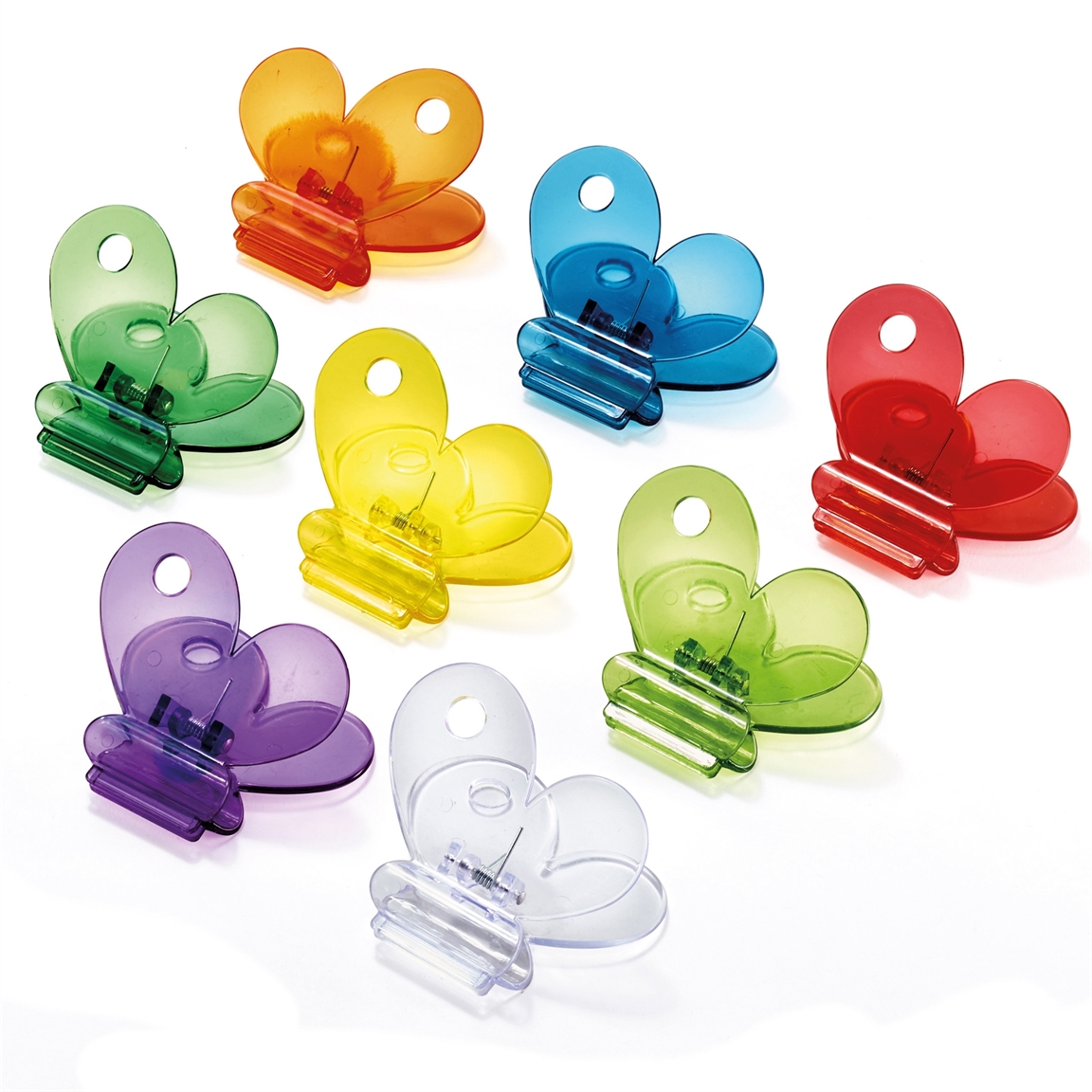 8 clips sachets alimentaires papillons