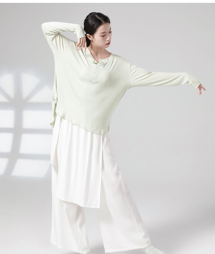 Cossita - High Rise Plain Asymmetrische Wijde Broek