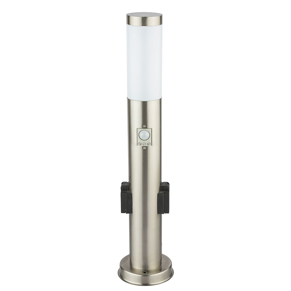 RGB LED Stehleuchte, Bewegungsmelder, 2 Steckdosen, H 60 cm