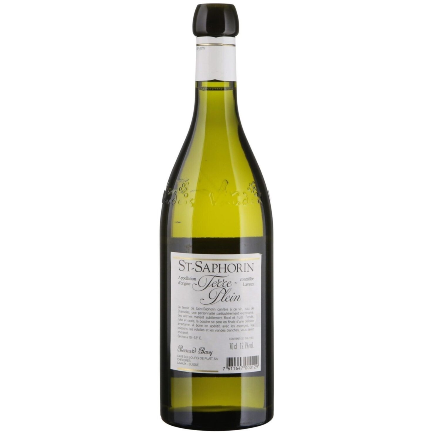 Lavaux AOC Saint-Saphorin Terre Plein Domaine Bernard Bovy -70cl