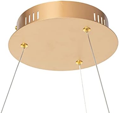 QAZQA - Design Ring Pendelleuchte I Pendellampe I Hängelampe I Pendellampe I Pendelleuchte I Lampe I Leuchte Gold I Messing 80 cm inkl. LED und Dimmer - Anello Dimmer I Dimmbar I Wohnzimmer I Schlafzi