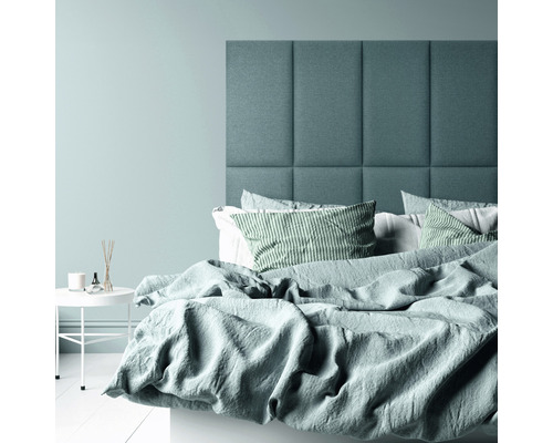 Salva wandkussen, groenblauw, geweven look, 30 x 60 cm