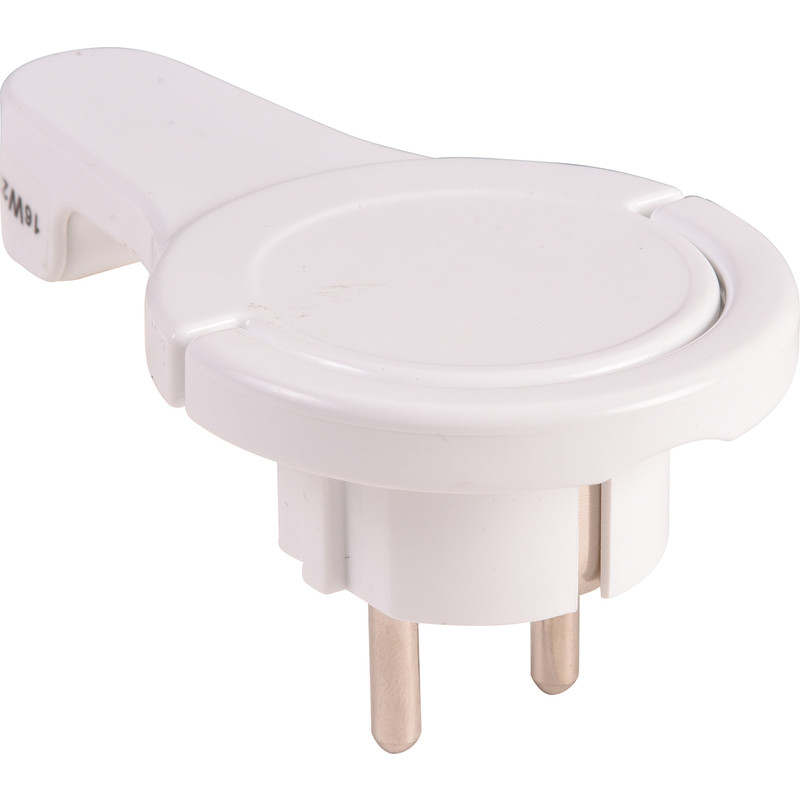 Kopp stekker extra plat 3x1,5 mm² Wit