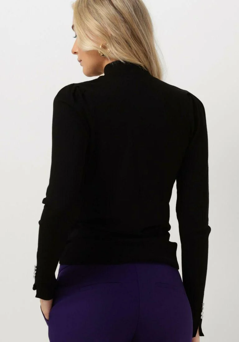 JANSEN AMSTERDAM zwarte jansen amsterdam coltrui fn187 fine knit turtle neck long sleeves