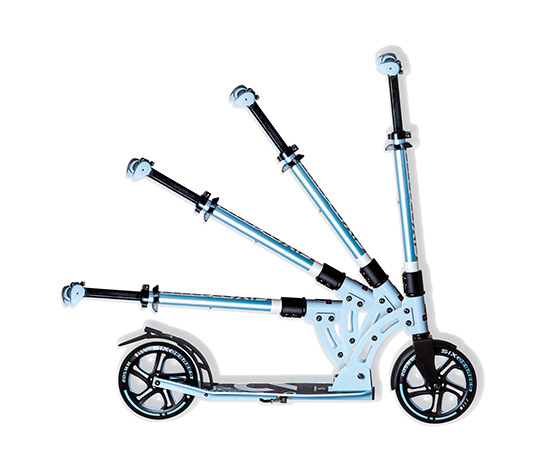 SIX DEGREES Aluminium-Scooter, 205 mm, blau