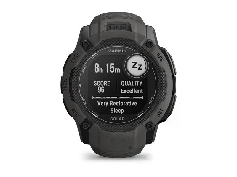 GARMIN Sportuhr Instinct 2X Solar Graphite Multisport-Smartwatch