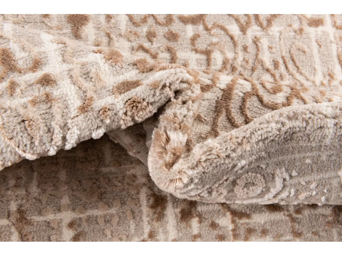 Tapis 125x125 beige Bern Shimmer