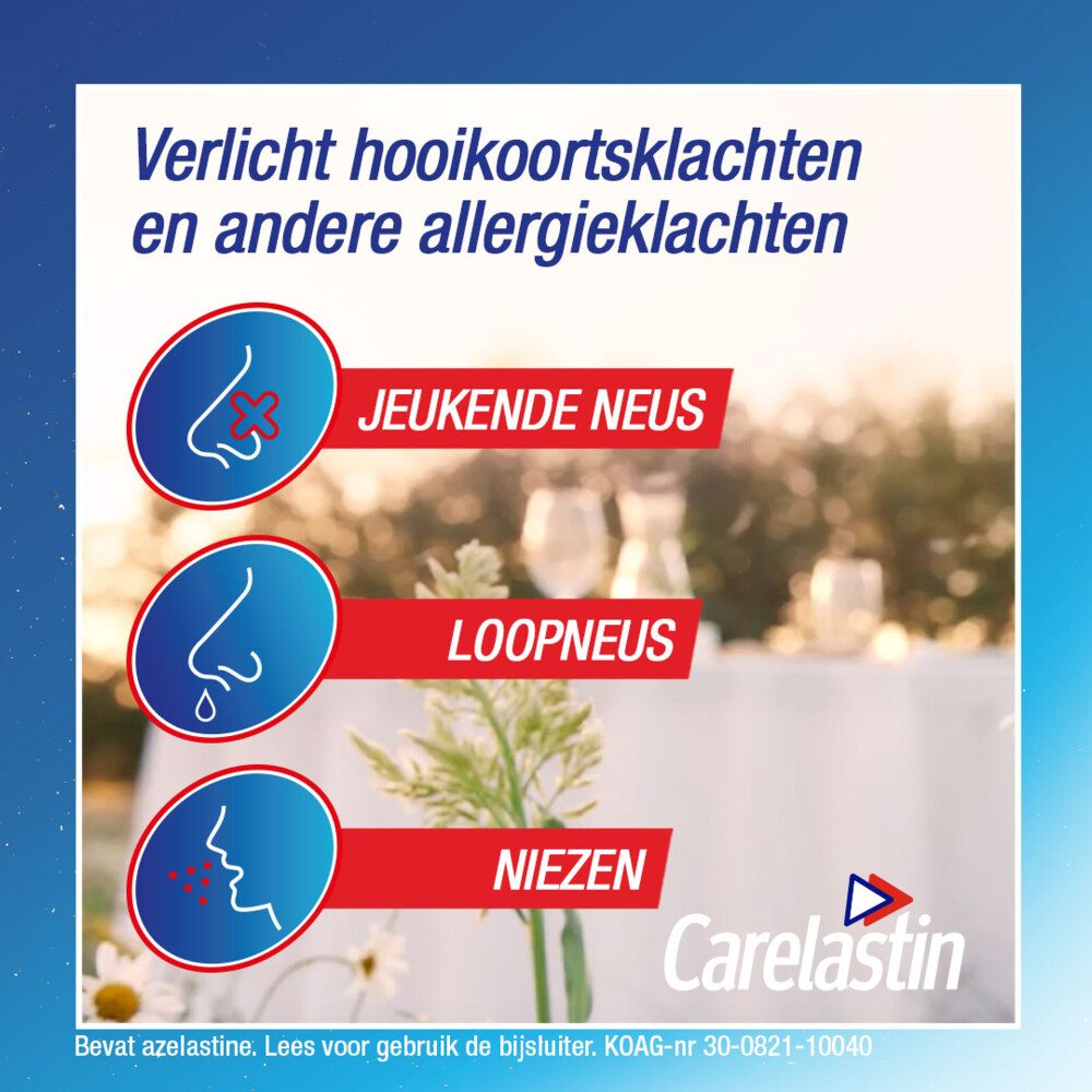 Carelastin Extra Sterk Azelastine Neusspray bij Hooikoorts10 ml