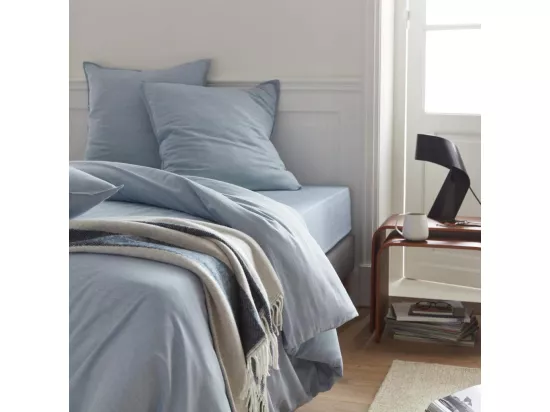 HABITAT - Taie d'oreiller en coton - 50 x 80 cm - Bleu clair (Lot de 2) - Skye