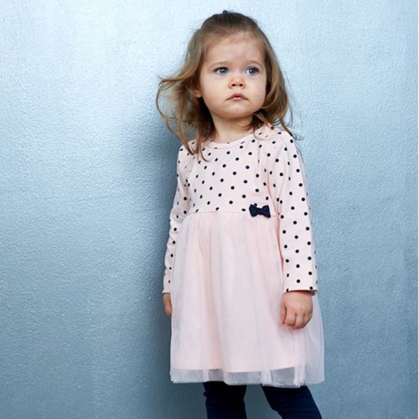 Feetje Classic Stip/Tule Jurkje Roze Mt. 68