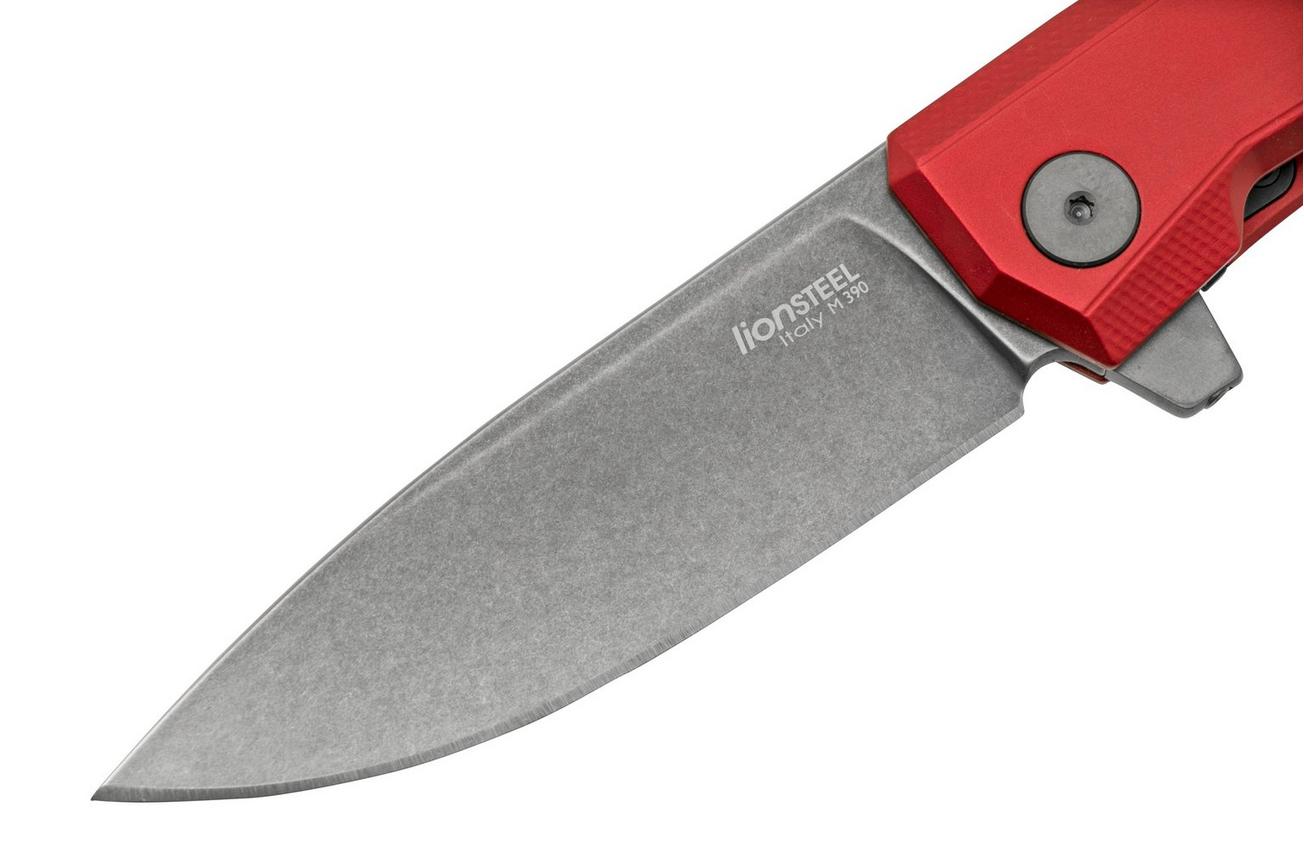 LionSteel Myto MT01A RB Red Aluminium, Black zakmes, Molletta design